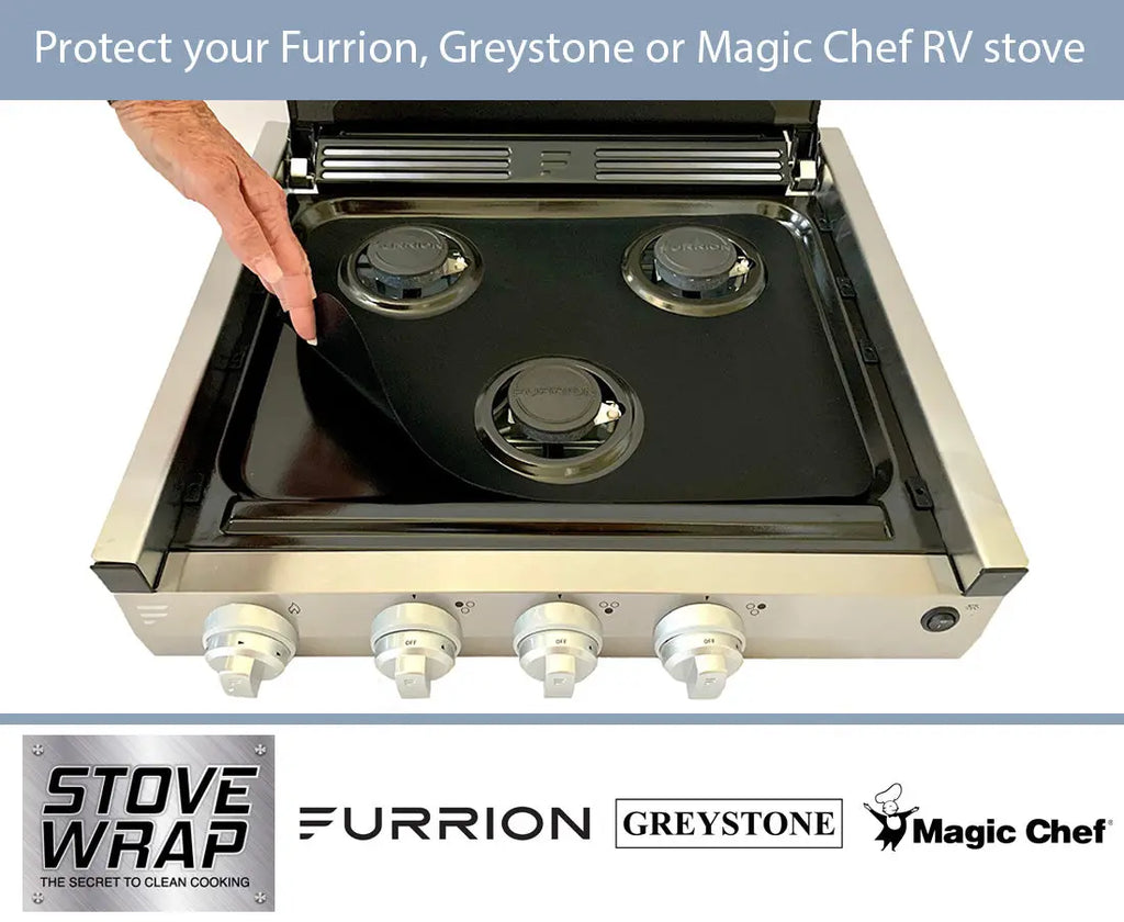 Stove Wrap RV Stove Top and Oven protectors for Furrion, Greystone, GE, Contoure triangle 3 burner stoves ONLY Stove Wrap
